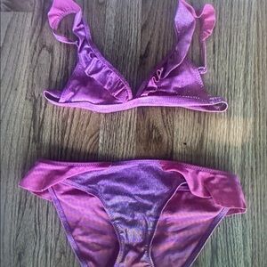 Pink Ruffled Kids Bikini